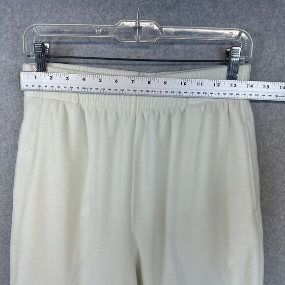 Signature By Northern Isles Sweatpants Womens Medium White Cotton Blend Pull On - Picture 8 of 11